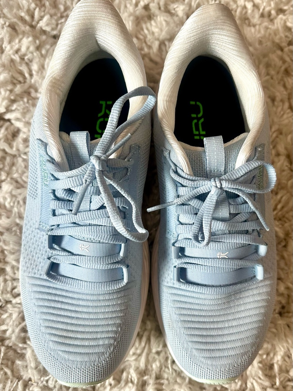 KURU Women's Light Blue Knit Athletic Sneakers for Plantar Fasciitis size 8.5 - Picture 2 of 9